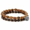 Waykins Wave | Polished Black & Brown Wooden Bracelet Set