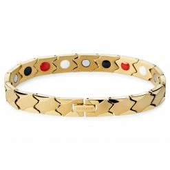 Lucleon Gold-tone Asymmetric Titanium Magnetic Bracelet 8 Lucleon Gold-tone Asymmetric Titanium Magnetic Bracelet -MEN'S BRACELETS Sales Store 4 1mag