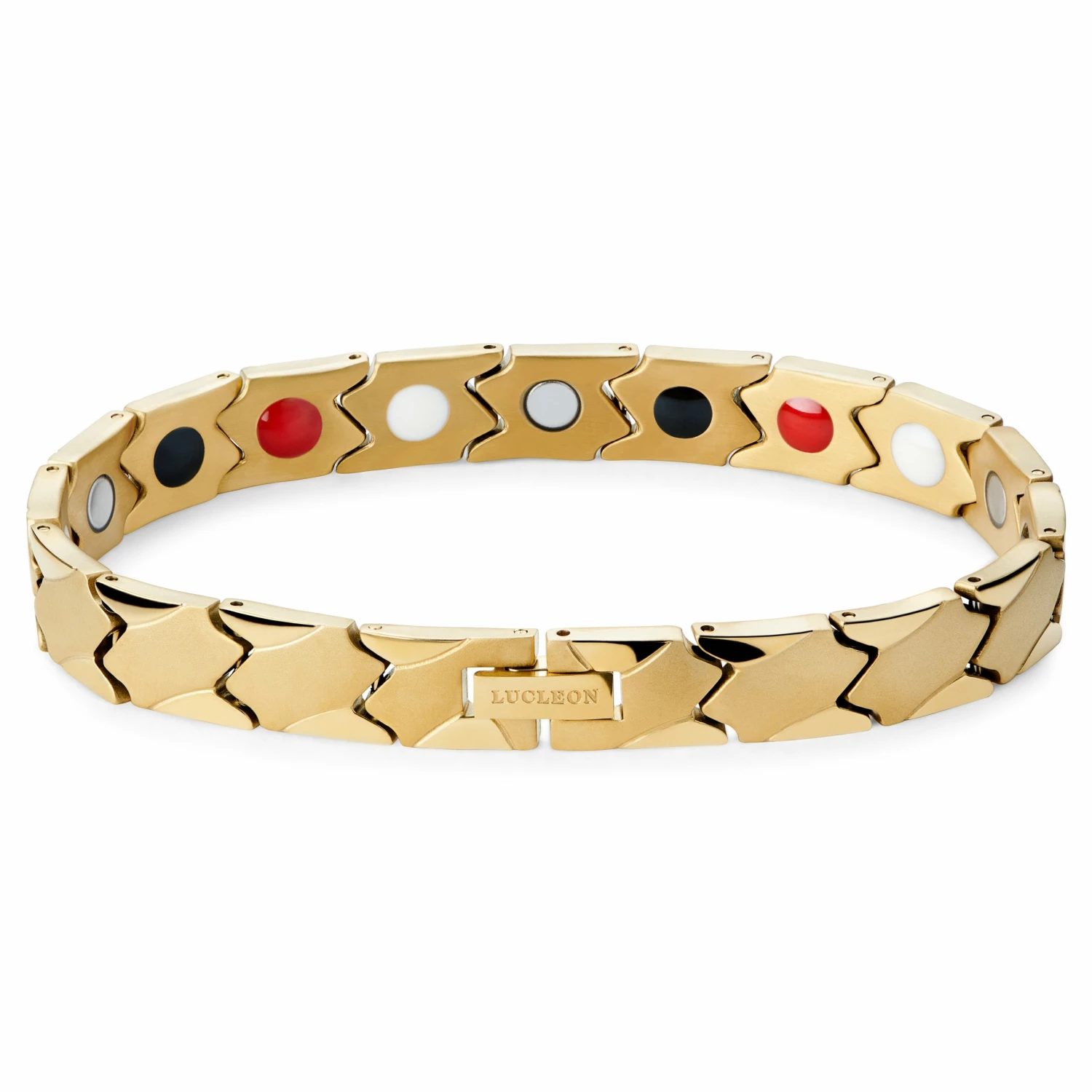 Lucleon Gold-tone Asymmetric Titanium Magnetic Bracelet 3 Lucleon Gold-tone Asymmetric Titanium Magnetic Bracelet - Image 3