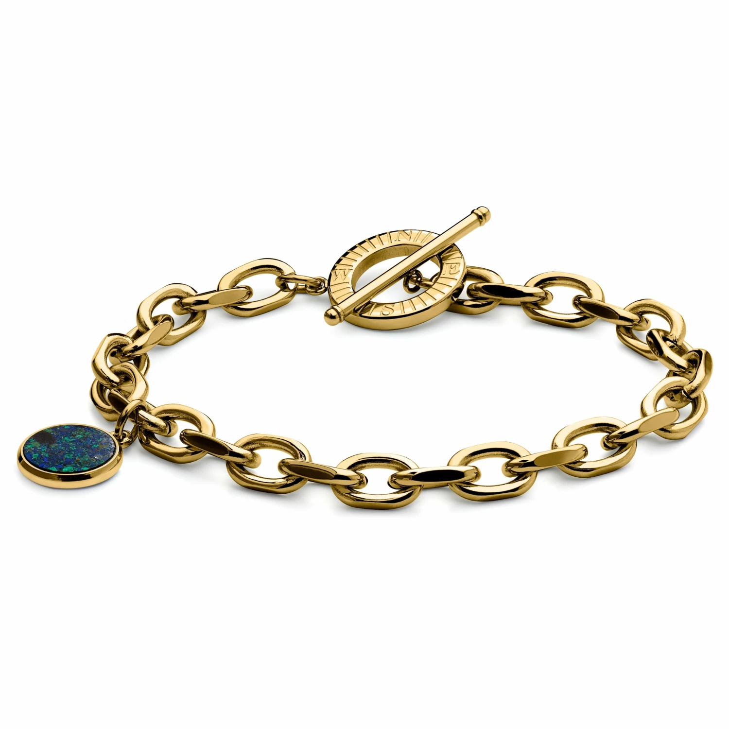 Arkai Atlas | Gold-tone Azurmalachite Charm Bracelet 1 Arkai Atlas | Gold-tone Azurmalachite Charm Bracelet