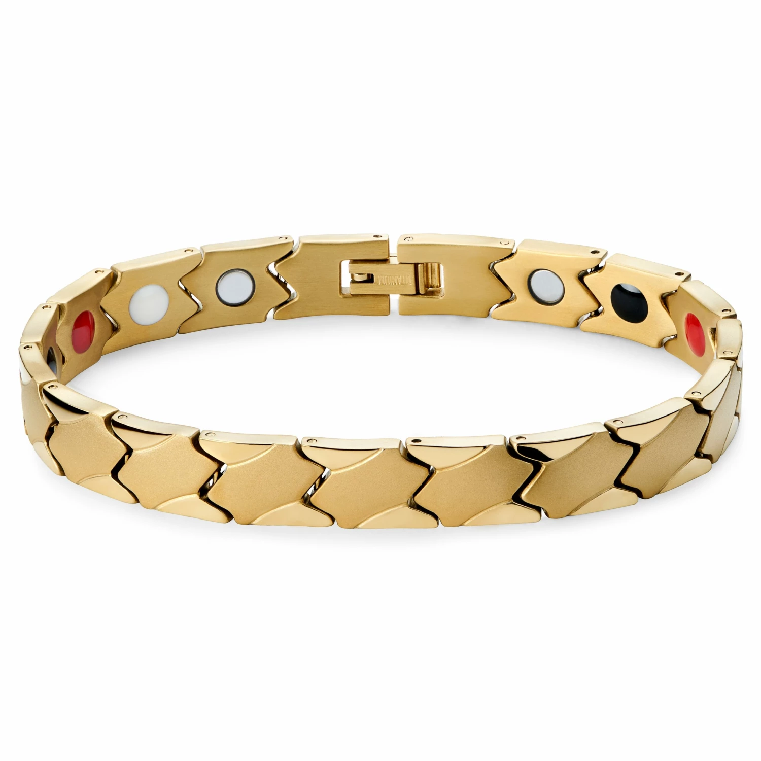 Lucleon Gold-tone Asymmetric Titanium Magnetic Bracelet 1 Lucleon Gold-tone Asymmetric Titanium Magnetic Bracelet