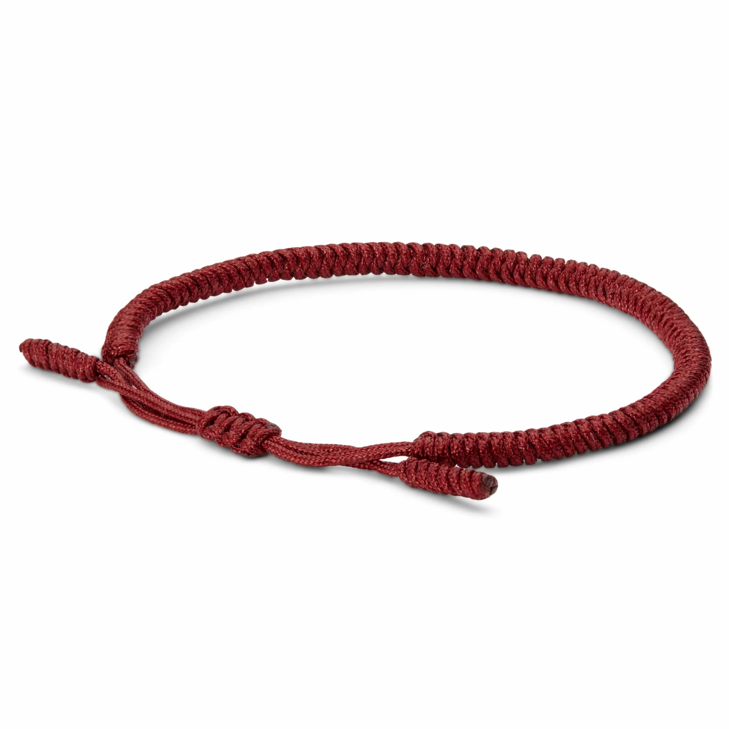 Waykins Adjustable Red Nylon Lucky Knot Bracelet 2 Waykins Adjustable Red Nylon Lucky Knot Bracelet - Image 2