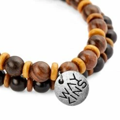 Waykins Wave | Polished Black & Brown Wooden Bracelet Set -MEN'S BRACELETS Sales Store 4 4 copy 18