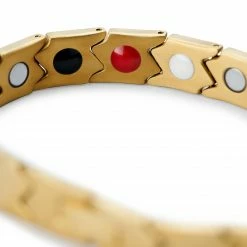 Lucleon Gold-tone Asymmetric Titanium Magnetic Bracelet 10 Lucleon Gold-tone Asymmetric Titanium Magnetic Bracelet -MEN'S BRACELETS Sales Store 4 4mag