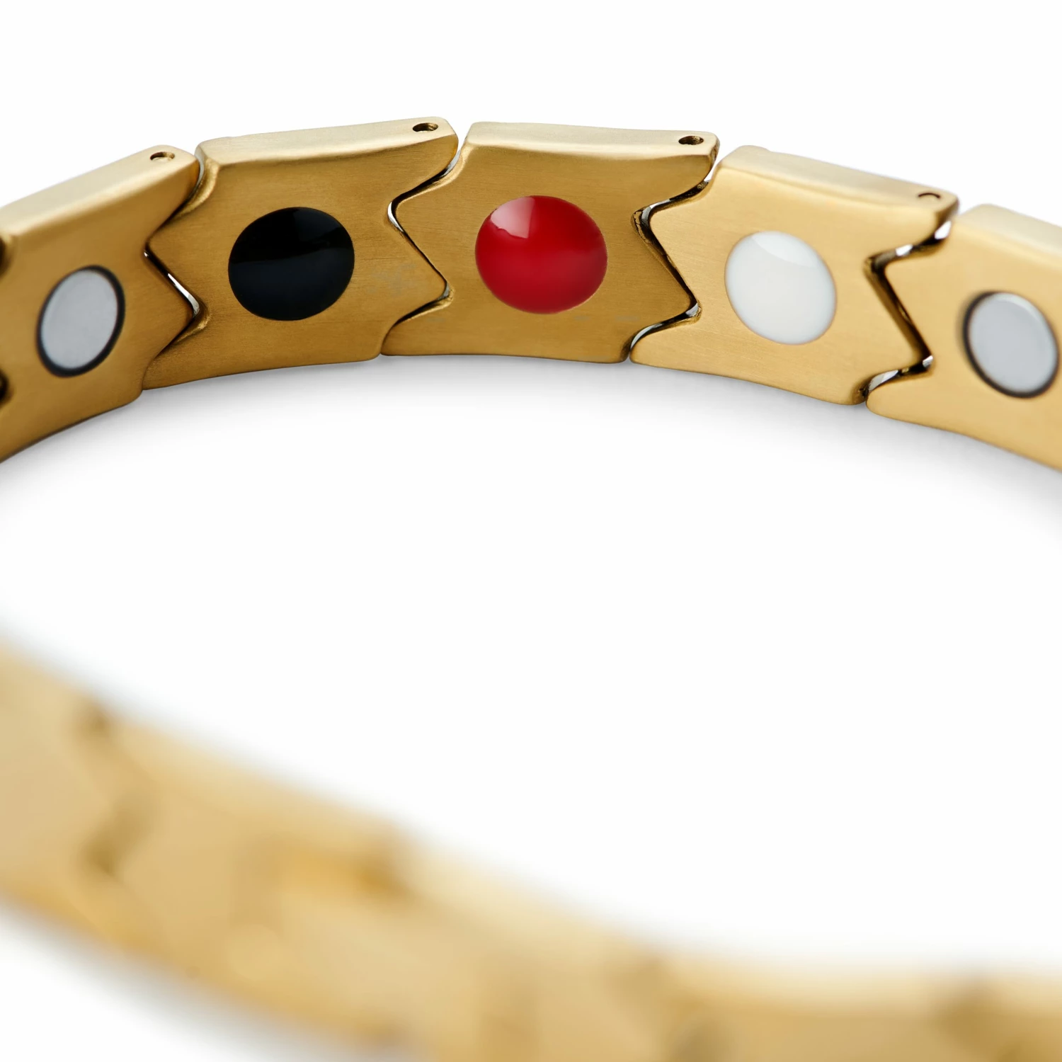 Lucleon Gold-tone Asymmetric Titanium Magnetic Bracelet 5 Lucleon Gold-tone Asymmetric Titanium Magnetic Bracelet - Image 5