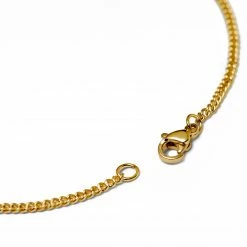 Lucleon 2mm Gold-Tone Stainless Steel Curb Chain Bracelet -MEN'S BRACELETS Sales Store 4 5.5d57b513d6cfc5b96d170855e4436953 3