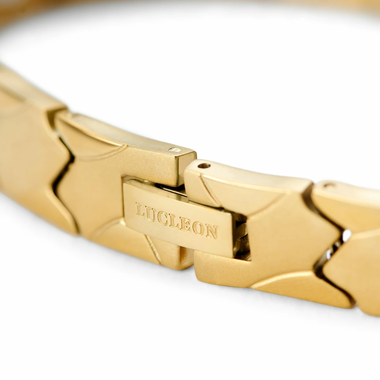 Lucleon Gold-tone Asymmetric Titanium Magnetic Bracelet 4 Lucleon Gold-tone Asymmetric Titanium Magnetic Bracelet - Image 4