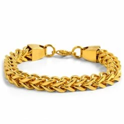 Fort Tempus Gold-Tone Stainless Steel Cuban Curb Chain Bracelet