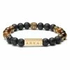 Arkai Roas | Black Lava Rock & Tiger's Eye Bracelet