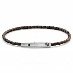 Lucleon Collins | 3mm Brown Woven Leather Bracelet