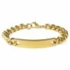 Fort Tempus 10mm Gold-Tone Stainless Steel ID Bracelet