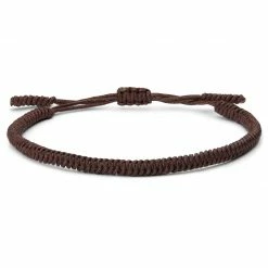 Waykins Adjustable Brown Nylon Lucky Knot Bracelet -MEN'S BRACELETS Sales Store 5 1 bb95e2eb678932cfd4de48528fb85381