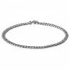 Lucleon 1/8" (3 mm) Silver-Tone Chain Bracelet