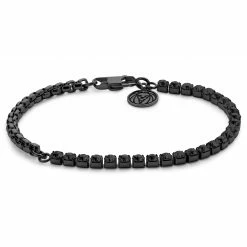 Lucleon Amager | Black Zirconia Stainless Steel Chain Bracelet