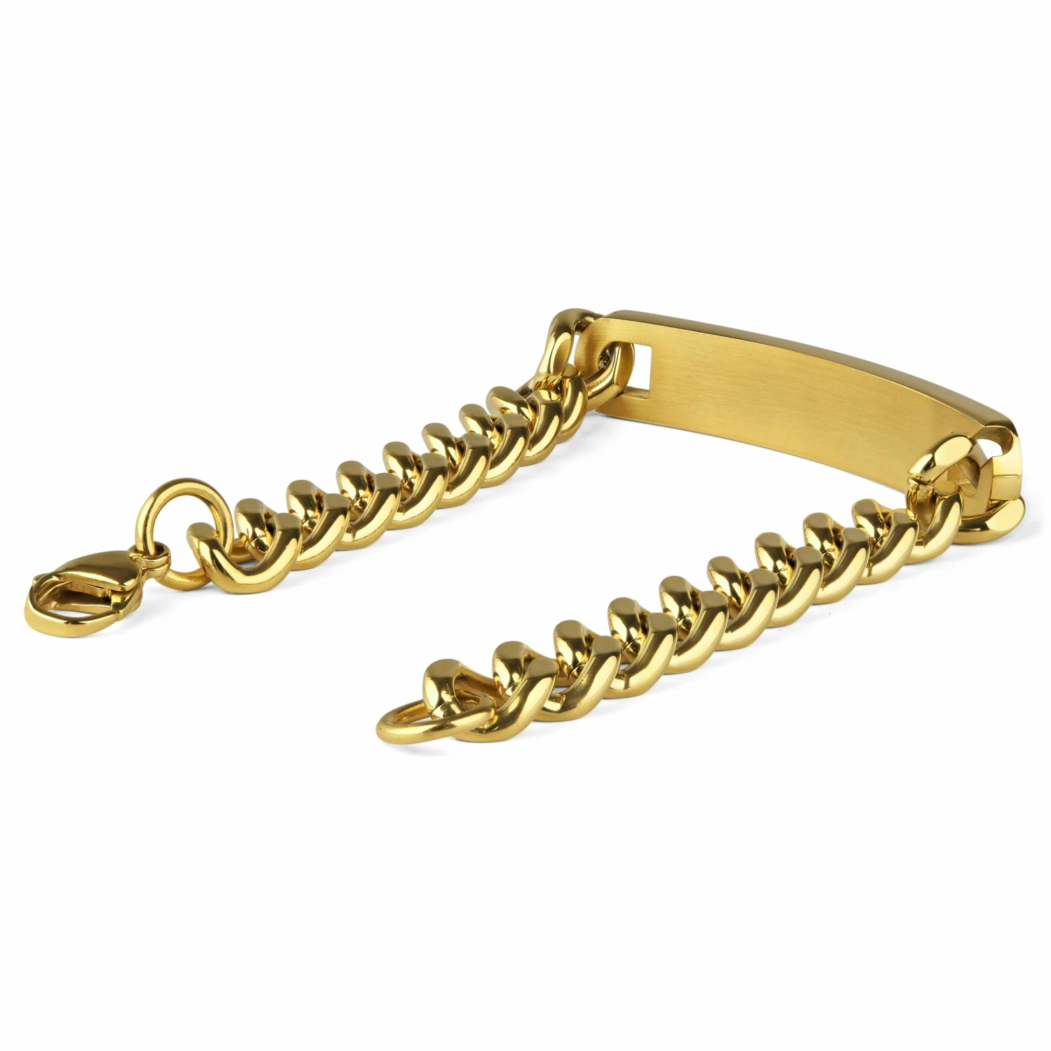 Fort Tempus 10mm Gold-Tone Stainless Steel ID Bracelet 3 Fort Tempus 10mm Gold-Tone Stainless Steel ID Bracelet - Image 3