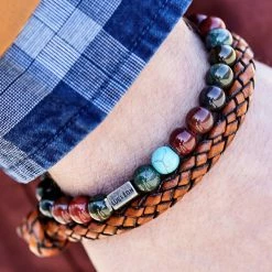 Lucleon Multicolor Natural Stone Bead Bracelet -MEN'S BRACELETS Sales Store 55 mighty stone bracelet cropped