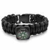 Tailor Toki Black Paracord Compass Bracelet