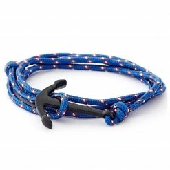 Tailor Toki Cobalt Blue & Black Anchor Bracelet