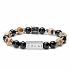 Arkai Black Onyx & European Agate Bracelet