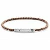 Lucleon Collins | 3mm Rusty Brown Woven Leather Bracelet