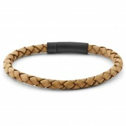 Lucleon Light Brown & Black Braided Leather Cord Bracelet -MEN'S BRACELETS Sales Store 6 1 72 2 67 3 33