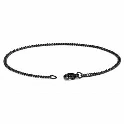 Lucleon 2mm Black Stainless Steel Curb Chain Bracelet -MEN'S BRACELETS Sales Store 6 2 ab74fa0910c1f9b8cf54f11a6dd18cb9 3