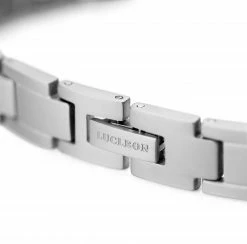 Lucleon Silver-Tone Pure Magnetic Titanium Bracelet -MEN'S BRACELETS Sales Store 6 5mag