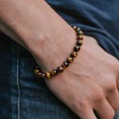 Lucleon Tiger's Eye Bracelet -MEN'S BRACELETS Sales Store 6158 bracelet