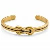 Lucleon Evan | Gold-Tone Stainless Steel Hercules Knot Cuff Bracelet