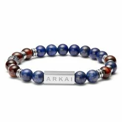 Arkai Blue Lapis Lazuli & Red Tiger's Eye Bracelet