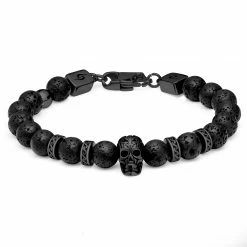 Arkai Rico | All Black Lava Rock & Onyx Skull Bracelet Set 9 Arkai Rico | All Black Lava Rock & Onyx Skull Bracelet Set -MEN'S BRACELETS Sales Store 7 1.f342fb17873f2755ff473e8f1a9fd01f 3