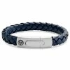 Lucleon Bolo | Blue Braided Leather & Stainless Steel Bracelet