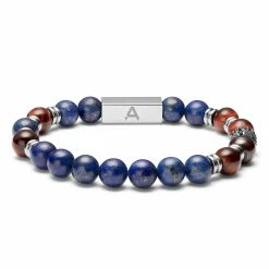 Arkai Blue Lapis Lazuli & Red Tiger's Eye Bracelet -MEN'S BRACELETS Sales Store 7 2.0dcd65bce088ce52274808e1fa549b56