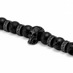 Arkai Rico | All Black Lava Rock & Onyx Skull Bracelet Set 10 Arkai Rico | All Black Lava Rock & Onyx Skull Bracelet Set -MEN'S BRACELETS Sales Store 7 2.f6255b30215f49906055ab9e999f0fe9 3