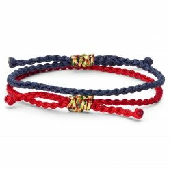 Waykins Blue & Red Braided Nylon Lucky Knot Bracelet Set -MEN'S BRACELETS Sales Store 7 3 adba60b682d36d6f0209be477283d16e