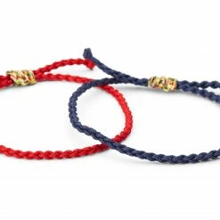 Waykins Blue & Red Braided Nylon Lucky Knot Bracelet Set -MEN'S BRACELETS Sales Store 7 6 8cb41dc5cf85a21ec44e9ec466fbf35b
