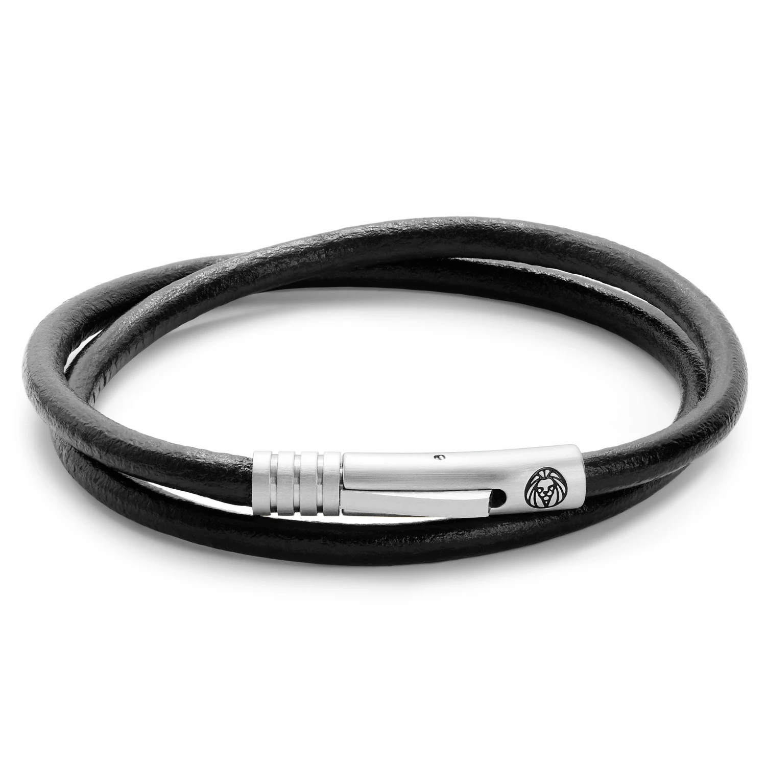 Lucleon Collins | Simple Black Leather Wrap Around Cord Bracelet 1 Lucleon Collins | Simple Black Leather Wrap Around Cord Bracelet
