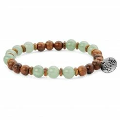 Waykins Wave | Green Aventurine & Wooden Bracelet