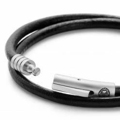 Lucleon Collins | Simple Black Leather Wrap Around Cord Bracelet 10 Lucleon Collins | Simple Black Leather Wrap Around Cord Bracelet -MEN'S BRACELETS Sales Store 8 3.07c4dcc67dc32733cc0636f80fb5dd59 2