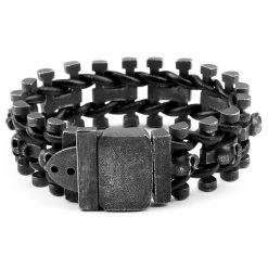 Fort Tempus Chunky Black Stainless Steel Bike Chain Bracelet 7 Fort Tempus Chunky Black Stainless Steel Bike Chain Bracelet -MEN'S BRACELETS Sales Store 8 3 1 172