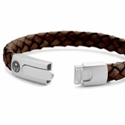Lucleon Bolo | Brown Braided Leather & Stainless Steel Bracelet -MEN'S BRACELETS Sales Store 8 3 1db59d6989957c69929c503a3e026601 3