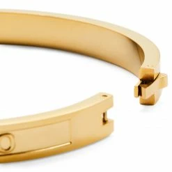 Lucleon Arie | Gold-Tone Stainless Steel Duco Bangle Bracelet -MEN'S BRACELETS Sales Store 8 4 dukk