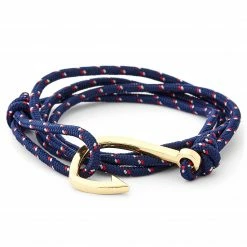 Tailor Toki Navy Blue & Gold-Tone Fish Hook Bracelet
