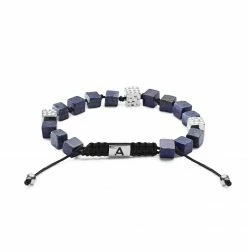 Arkai Orphic | 1/4" (6 mm) Lapis Lazuli & Silver-Tone Stainless Steel Bracelet -MEN'S BRACELETS Sales Store 9 1.d805ab1614b5789adaee7fc2e1808f38