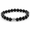 Neshraw Polished Black Onyx Buddha Bracelet