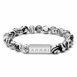 Arkai Black & White Malachite Bracelet