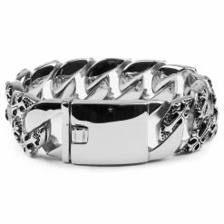 Fort Tempus Chunky Stainless Steel Fleur-De-Lis Bracelet 8 Fort Tempus Chunky Stainless Steel Fleur-De-Lis Bracelet -MEN'S BRACELETS Sales Store 9 2 217