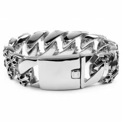 Fort Tempus Chunky Stainless Steel Fleur-De-Lis Bracelet 7 Fort Tempus Chunky Stainless Steel Fleur-De-Lis Bracelet -MEN'S BRACELETS Sales Store 9 6 48