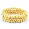 Collin Rowe Cream Wood Bead Bracelet Sets