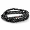 Lucleon Black Wooden & Lava Rock Wrap Bracelet